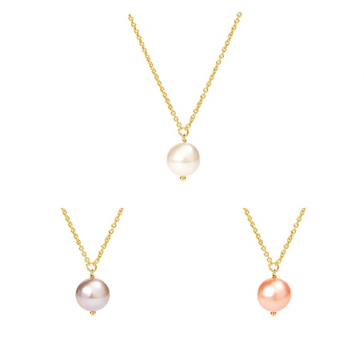 Freshwater Natural Pearl Gold Plated Necklace